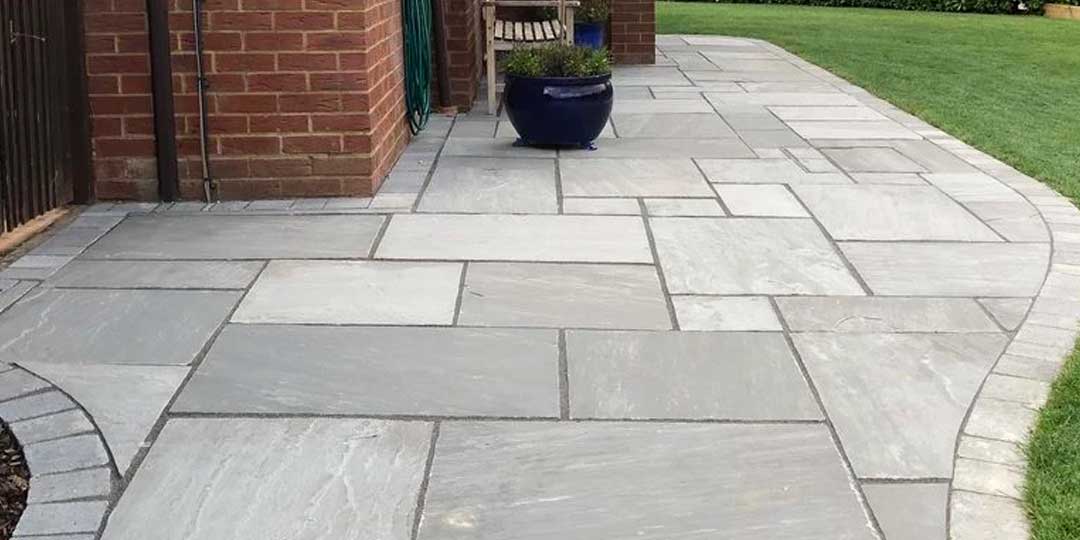 Grey paving