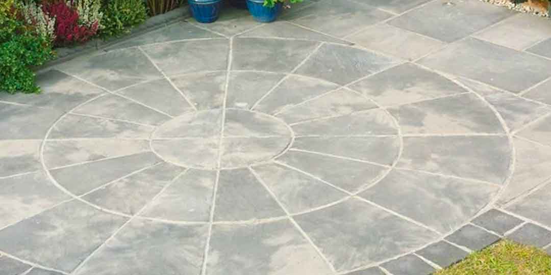 Old Riven Paving in Autumn Silver