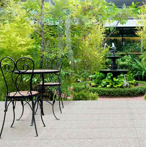 Porcelain patio white