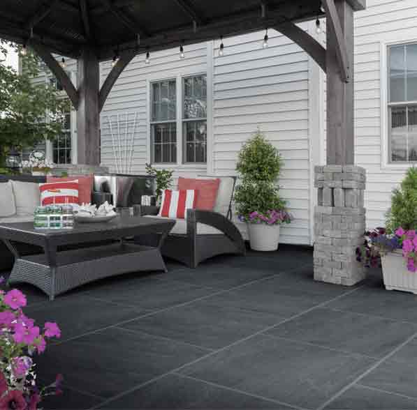 Porcelain patio dark