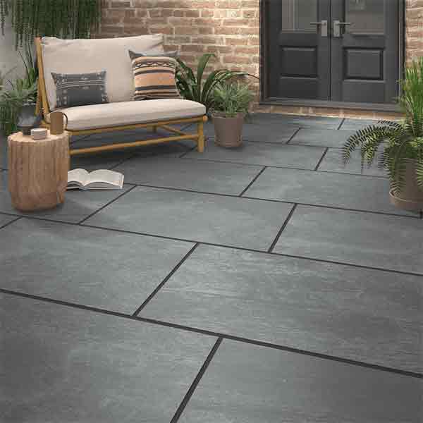 Porcelain patio grey